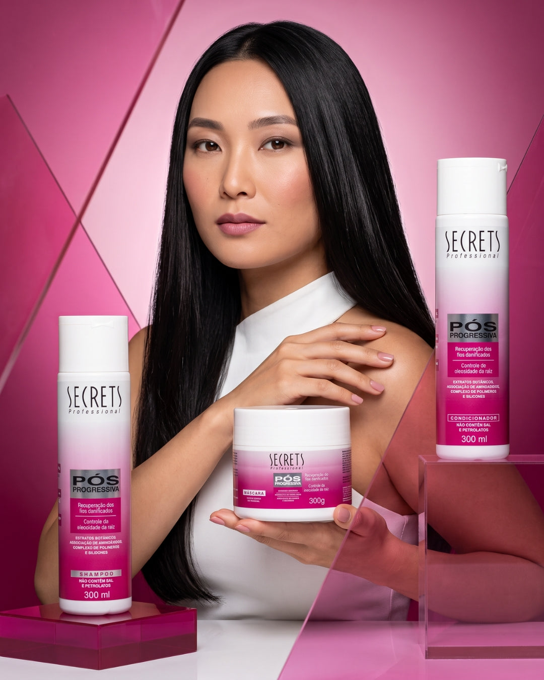 Kit Pós-Progressiva - Shampoo, Condicionador e Máscara - Secrets Professional
