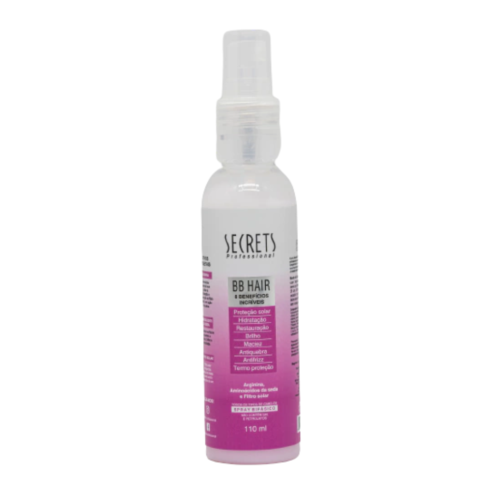Spray Bifásico 110ml Protetor Térmico BB Hair - Secrets Professional