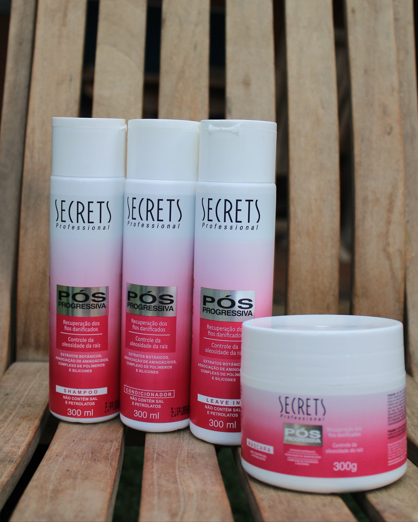Kit Completo Pós-Progressiva - Shampoo, Condicionador, Máscara e Leave-in - Secrets Professional