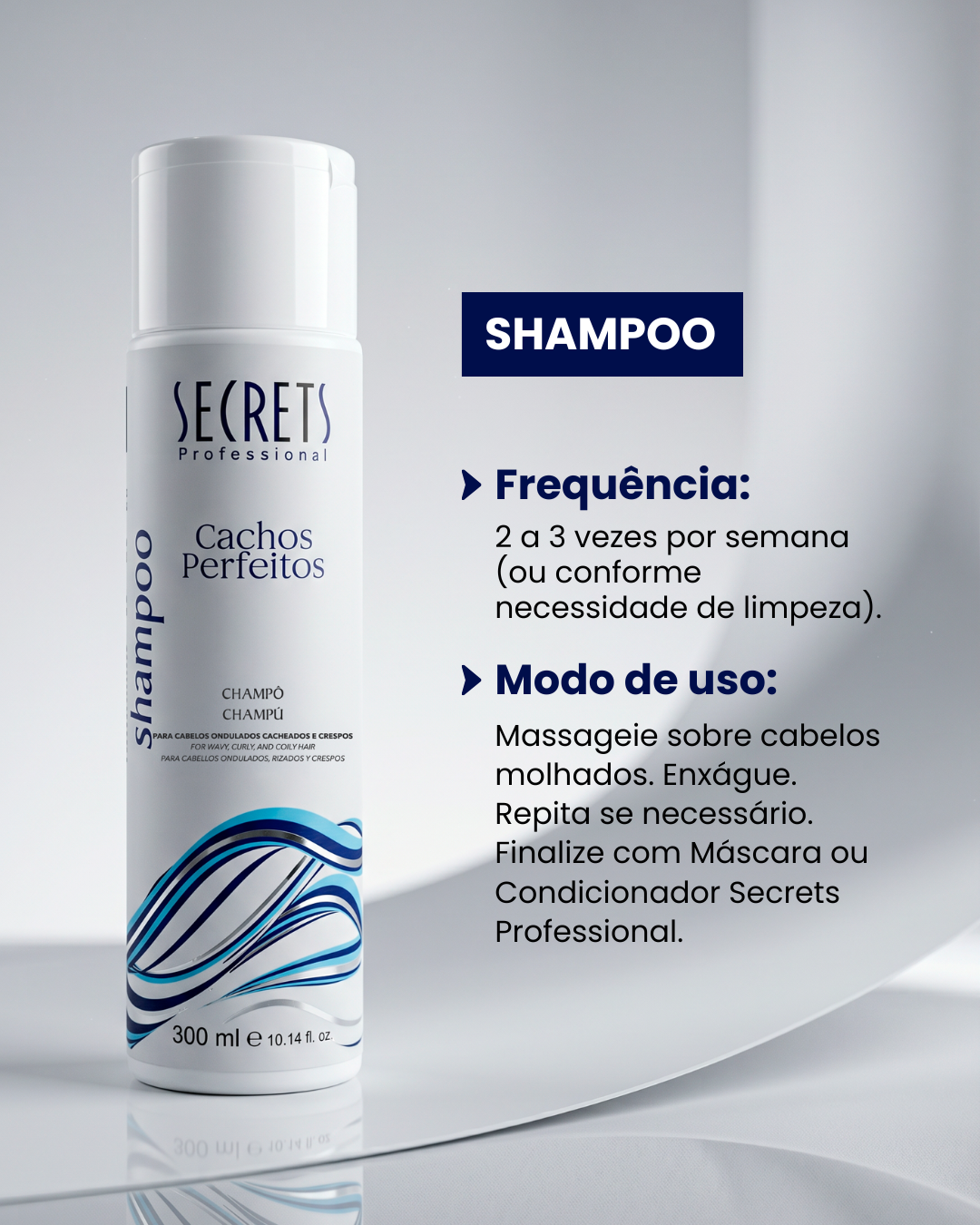 Shampoo 500ml Cachos Perfeitos - Secrets Professional