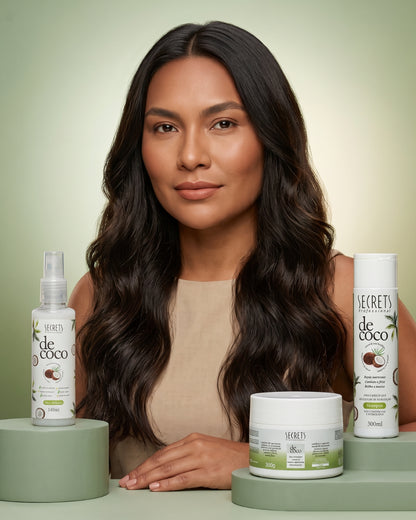 Kit de Coco - Shampoo, Máscara e Óleo Bifásico - Secrets Professional