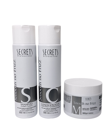 Kit Smooth no frizz - Shampoo, Condicionador e Máscara - Secrets Professional