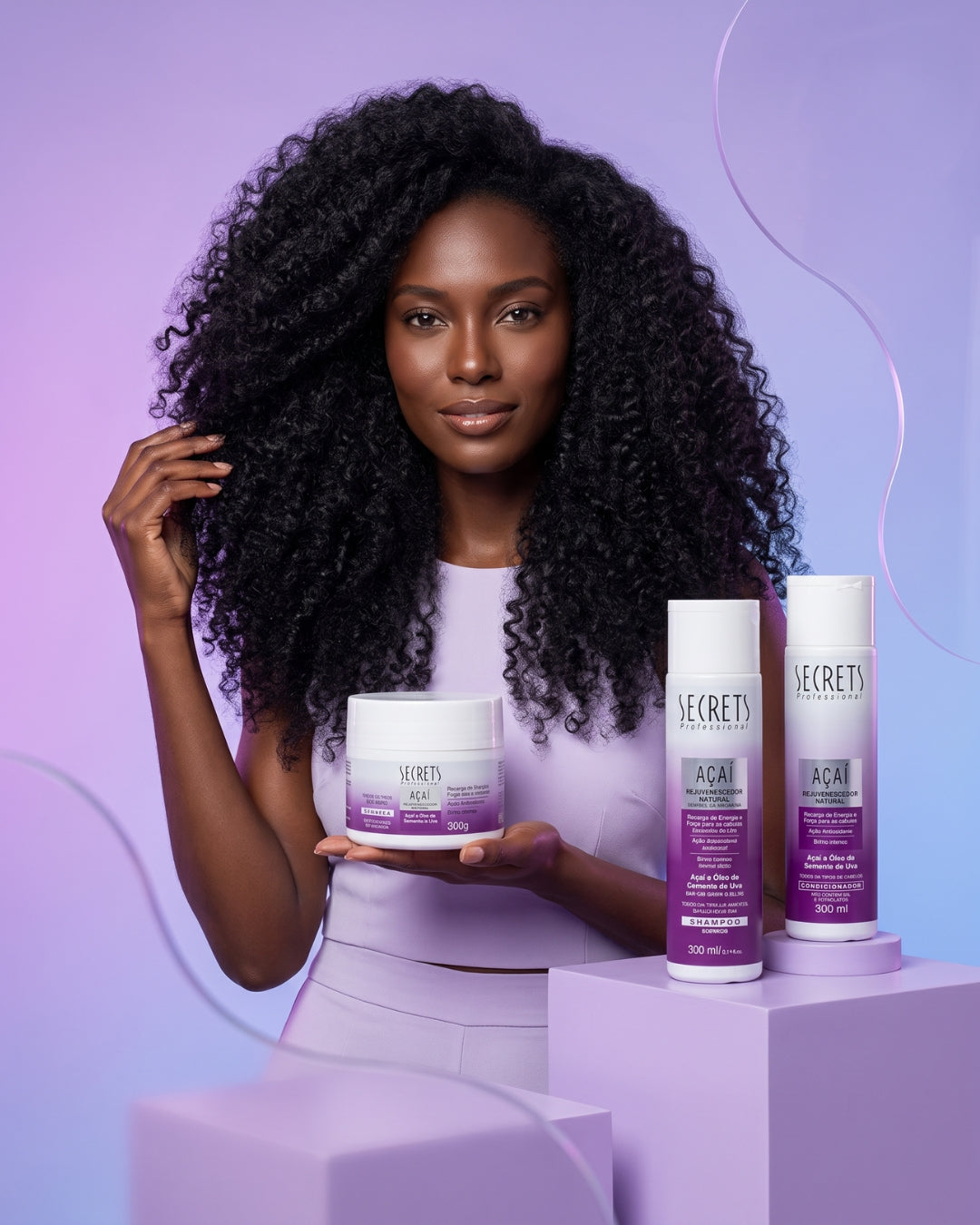Kit Açaí - Shampoo, Condicionador e Máscara  - Secrets Professional