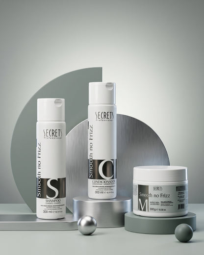 Kit Smooth no frizz - Shampoo, Condicionador e Máscara - Secrets Professional