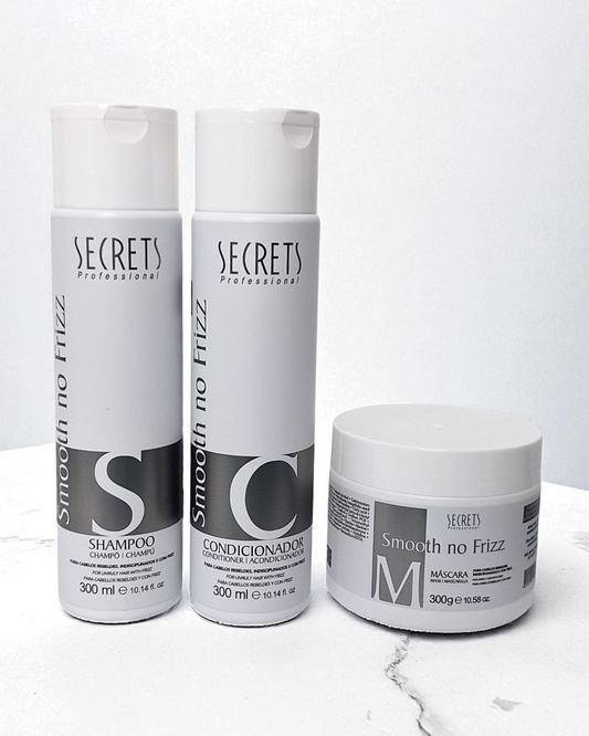 Kit Smooth no frizz - Shampoo, Condicionador e Máscara - Secrets Professional
