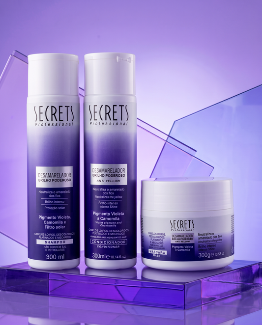 Kit Desamarelador - Shampoo, Condicionador e Máscara - Secrets Professional