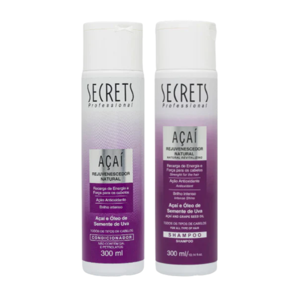 Kit Shampoo e Condicionador Açaí - Secrets Professional