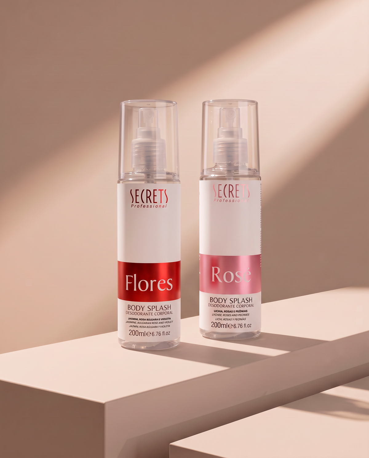 Kit 2 Body Splash Rosé & Flores 200ml – Secrets Professional