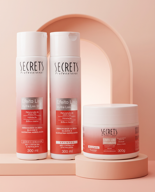 Kit Efeito Liso - Shampoo, Condicionador e Máscara - Secrets Professional