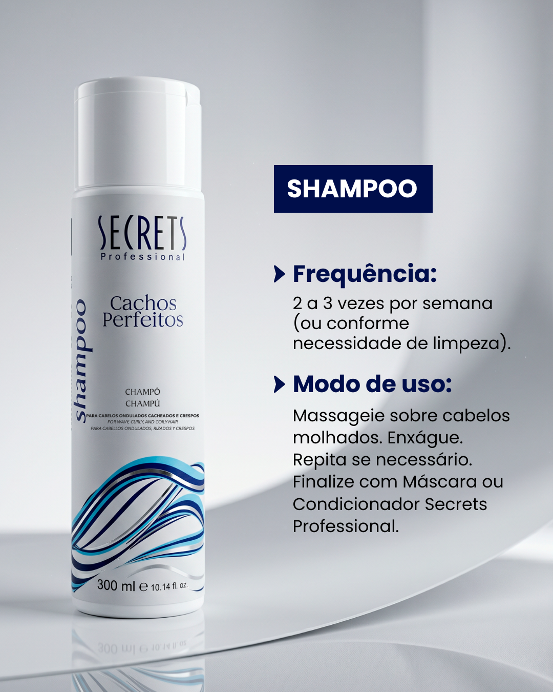 Shampoo 300ml Cachos Perfeitos - Secrets Professional