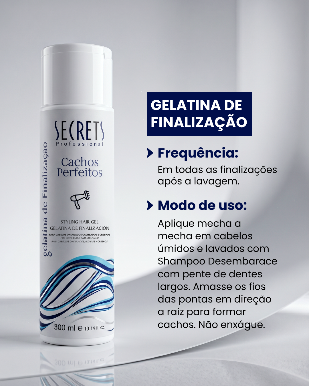Gelatina de Finalização 300ml Cachos Perfeitos - Secrets Professional