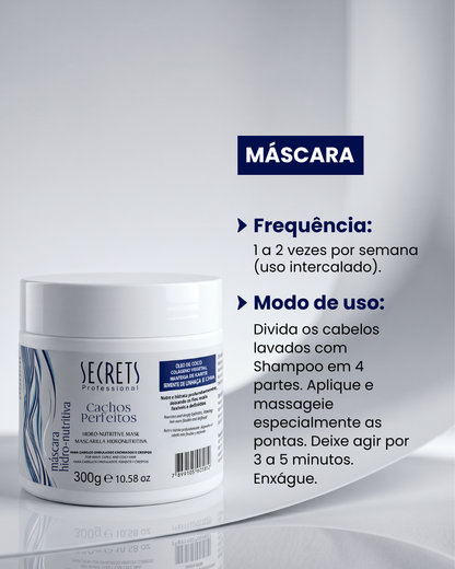 Máscara Hidro-Nutritiva 300ml Cachos Perfeitos - Secrets Professional