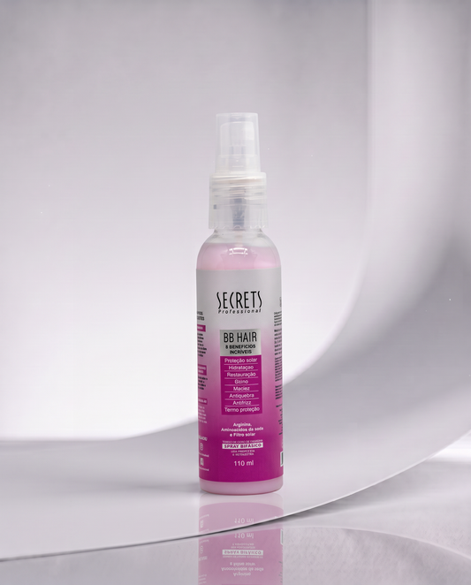 Spray Bifásico 110ml Protetor Térmico BB Hair - Secrets Professional