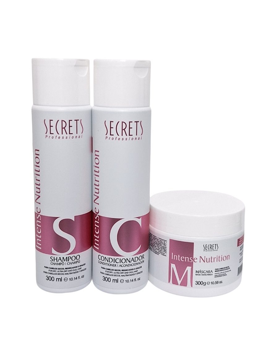 Kit Intense Nutrition - Shampoo, Condicionador e Máscara - Secrets Professional