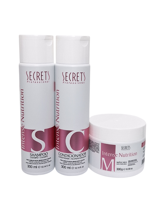 Kit Intense Nutrition - Shampoo, Condicionador e Máscara - Secrets Professional